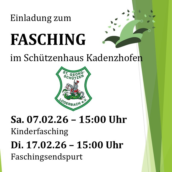 Kinderfasching am 07.02.2026 ab 15:00 Uhr