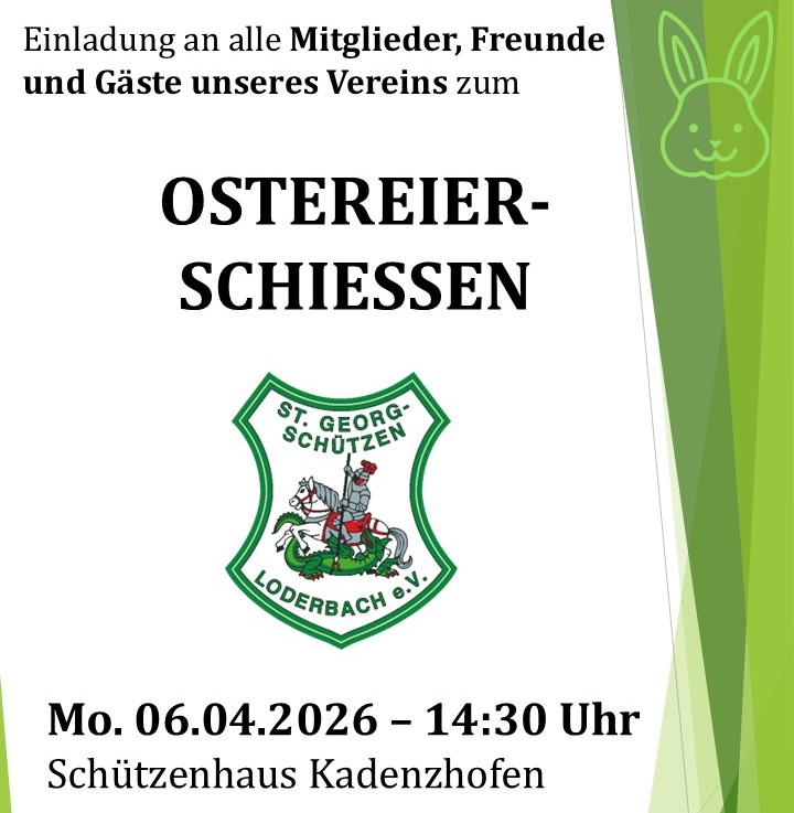 Ostereierschießen am 06.04.2026 ab 14:30 Uhr